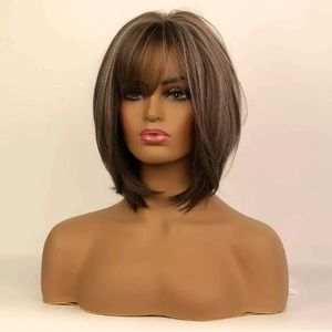 Ash brown Bob wig